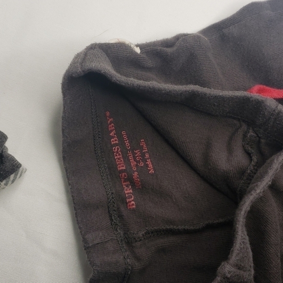 3/$30 BURT'S BEES BABY Organic Cotton Buffalo plaid Long Sleeve Bodysuit - Picture 4 of 5